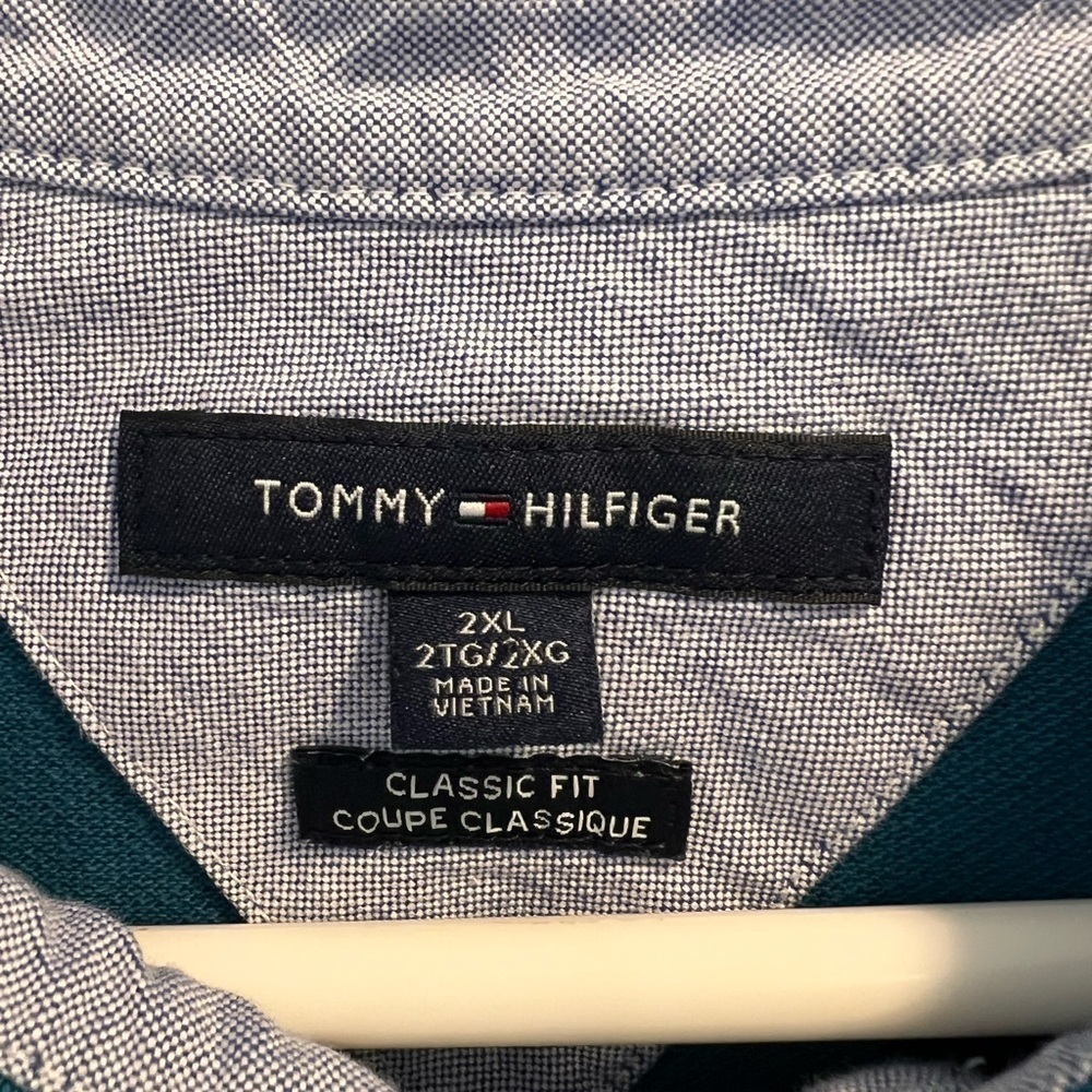 Tommy Hilfiger Men’s Long Sleeve Cotton Pique Polo Shirt Classic Fit Size 2XL - Picture 4 of 5